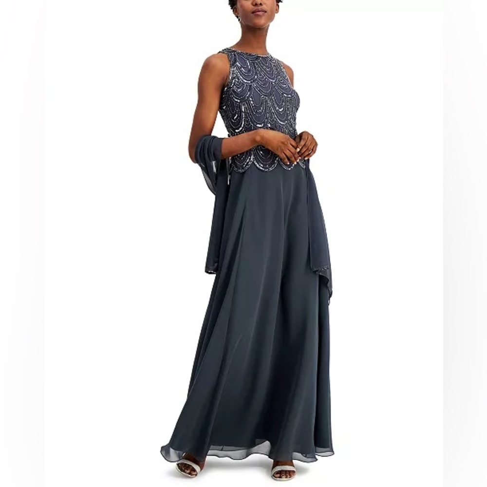 J Kara Sleeveless Embellished Gown | Mother of the Bride Dress